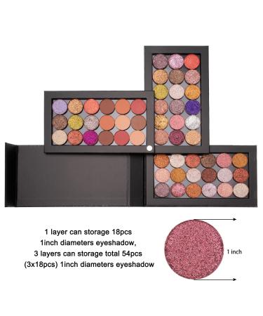 Allwon 3-Layer Rotation Magnetic Palette - 3 in 1 Empty Makeup Storage Box for Eyeshadow Lipstick Blush & Powder (Black) - International Shipping Available - Buy Online on GoSupps.com