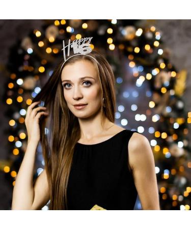 NICENEEDED 16th Birthday Headband Rhinestone Happy Birthday Crown Headband Headhoop Goddess Tiara Headress for Women Birthday Party Hair Decoration Accessories - Buy Online on GoSupps.com