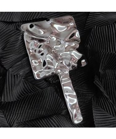Noilk Vintage Vanity Mirror with Handle - Silver Travel Hand Mirror for Women - Buy Online on GoSupps.com