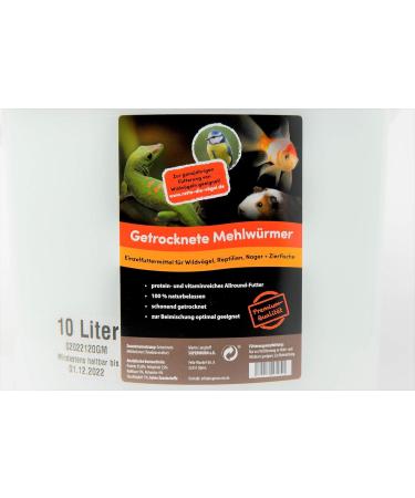 Super Worms 10L - Dried Mealworms for Fish Birds Hedgehogs & More | Ideal Bird & Hedgehog Feed - Buy Online on GoSupps.com