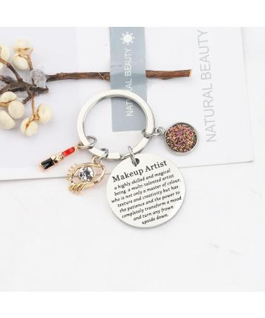 UJIMS Makeup Artist Keychain | Perfect Gift for Estheticians Beauticians & Makeup Lovers | Beauty Salon Jewelry for Women & Girls - Buy Online on GoSupps.com
