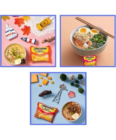 Ja Cor Instant Ramen Noodle Soup Variety Pack 3 Flavors (8) Chicken (8) Shrimp (8) Beef Flavor Noodles Bulk 3 oz Bundle with 1-Set of Reusable Chopsticks (24 Individual Packs) - Buy Online on GoSupps.com