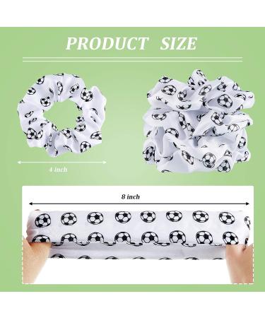 8 Piece Soccer Hair Scrunchies - No Crease Elastic Hair Bands for Girls and Women Players - White Soccer Hair Accessories - Buy Online on GoSupps.com