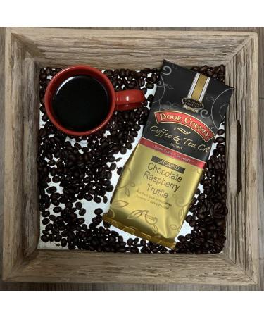 Door County Coffee - Chocolate Raspberry Truffle Ground Coffee 10oz Bag - Buy Online on GoSupps.com