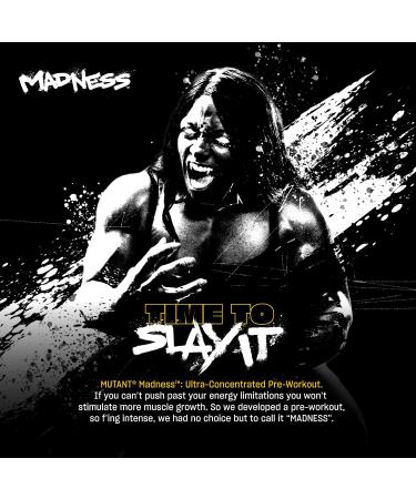 MUTANT Madness | Ultra-Concentrated Pre-Workout | Pump booster | 360mg Caffeine, 4g Pump & Performance Blend, Beta-Alanine, Energy & Focus | 30 Serving | Fruit Punch - Buy Online on GoSupps.com