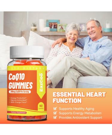 CoQ10 Gummies 200mg - Vegan Energy Supplement Non-GMO & Gluten Free (60 Count) - Boost Energy Naturally - Buy Online on GoSupps.com