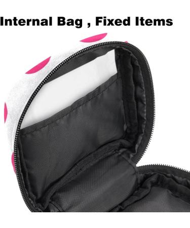 Menstrual Pad Bag with Zipper | Stylish Ladies Napkin Pouch & Tampons Collection Bag for Women & Girls - Dotted Design - Buy Online on GoSupps.com