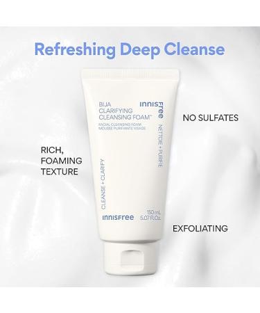 innisfree Bija Clarifying Cleansing Foam with Salicylic Acid and Castor Seed Oil, Korean Face Wash, Sulfate Free - Buy Online on GoSupps.com