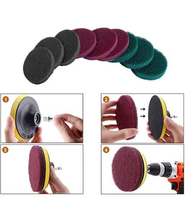 LAMELLIS 26 Pieces Drill Power Scrubber Brush Scouring Pads & Sponge Cleaning Kit - All Cleaner Scrubbing Cordless Drill - Buy Online on GoSupps.com