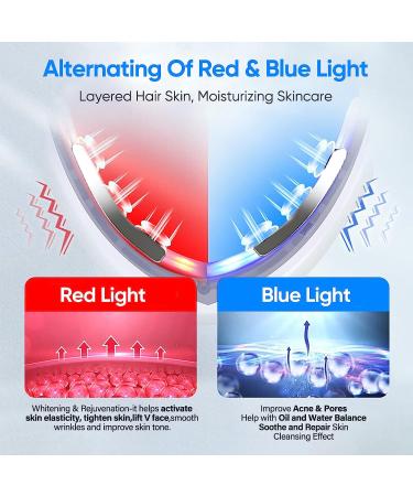 Intelligent Double Chin Reducer & V Face Lifting Beauty Device with Blue Red Light - Buy Online on GoSupps.com