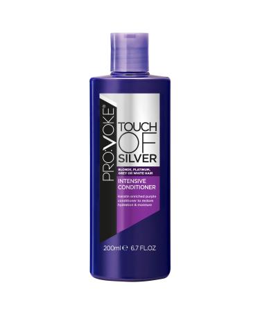 PROVOKE Touch of Silver Intensive Conditioner - for Blonde Platinum White or Grey Hair - 200 ml 200 ml (Pack of 1)