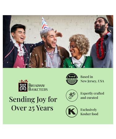 Broadway Basketeers Gourmet Food Gift Basket Tower for Birthdays - Curated Snack Box with Sweet and Savory Treats - Perfect Birthday Presents for Men, Women, Mom, Dad, and Families - Buy Online on GoSupps.com