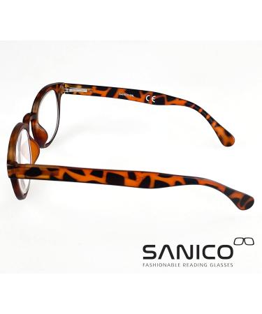Sanico Fashionable Reading Glasses - Turtle 3.0 Diopter Unisex Lightweight Designer Eyewear for Men & Women - Visual Aid & Optical Reading Help - Buy Online on GoSupps.com