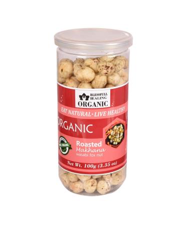 Buy Blessfull Healing Makhana - Roasted Organic Wasabi Flavor 100g | International Shipping - Buy Online on GoSupps.com