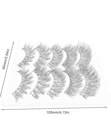 Greattangle 3D Mixed Chemical Fiber False Eyelashes - 5 Pairs Natural Soft Thick Makeup Extension Tools (GL900) - International Shipping Available - Buy Online on GoSupps.com