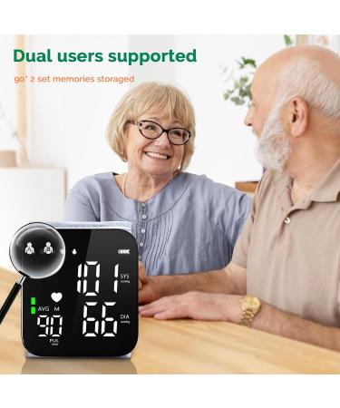 Rechargeable Digital Wrist Blood Pressure Monitor - Automatic Talking Portable with Full LED Display & Carrying Case for Home Use - Buy Online on GoSupps.com