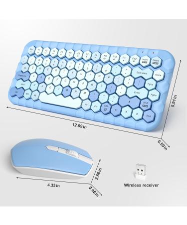 MOFII Colorful Computer Wireless Keyboard and Mouse - Mini Blue - Buy Online on GoSupps.com