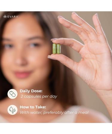 EVARA Moringa Powder Organic Capsules 500mg (100 Count) | 100% Pure Organic Moringa Leaf Powder with Black Pepper Extracts | Vegan Gluten Free | GMP & USDA Certified 100 Count (Pack of 1) - Buy Online on GoSupps.com
