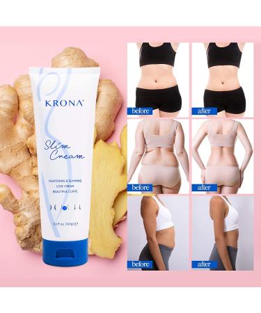 KRONA B Flat Belly Firming Cream - Skin Tightening & Cellulite Cream for Stomach, Thighs & Butt - Moisturizing Lotion with Natural Ingredients - 5.6 oz - Buy Online on GoSupps.com