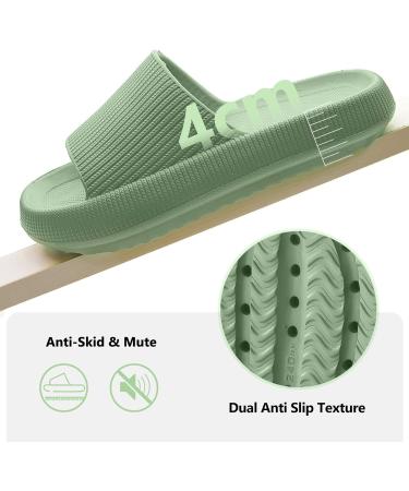 Buy Neteson Cozyslides Original Women & Men's Soft Slop Sandals - Eva Summer Bathroom Shoes Festival Rubber Pantolettes in Green EU 36/37 - Buy Online on GoSupps.com