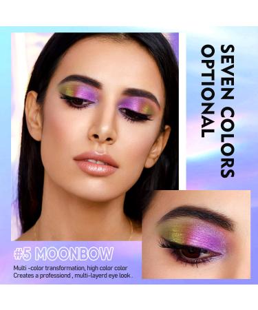 Maki Yika Glitter Liquid Eyeshadow Set - 5 Colors, Highly Pigmented, MultiColor Shifter, Long-Lasting & No Creasing - Multichrome Holographic Eye Looks - Buy Online on GoSupps.com