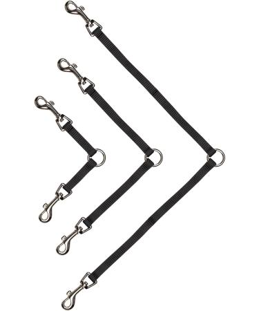 Guardian Gear Nylon 2-Way Coupler for Small Dogs | Durable Black Coupler with Nickel Plated Clip | 10.2cm (4 inch) Shipping Worldwide - Buy Online on GoSupps.com