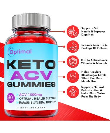 Optimal Keto ACV Gummies - Vegan Formula with Apple Cider Vinegar and Vitamin B12 (60 ct) | Shark Tank Approved for Weight Loss - Buy Online on GoSupps.com