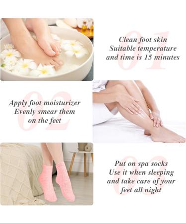 3 Pairs Aloe Vera Moisturizing Socks - Spa Treatment for Dry Feet Non-Slip Fleece Foot Care Socks for Women - Overnight Repair for Cracked Heels - Buy Online on GoSupps.com