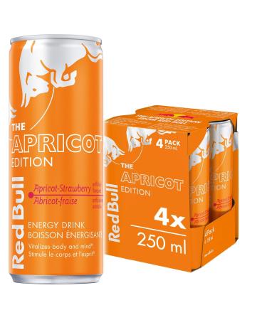 Red Bull Energy Drink Apricot-Strawberry 250ml (4 pack) Apricot Strawberry