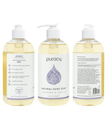 Puracy Lavender & Vanilla Gel Hand Soap - 2-Pack, Moisturizing Natural Liquid Soap for Soft Skin, 12 fl oz Each - Buy Online on GoSupps.com