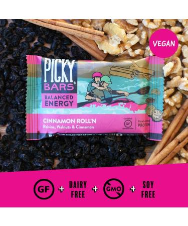 Picky Bars Real Food Energy Bars - Plant Based Protein, All-Natural, Gluten Free, Non-GMO, Non-Dairy - 5 Flavors Pack of 10 - Buy Online on GoSupps.com