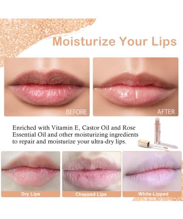 Oulac Clear Nude Lip Plumper Gloss | Moisturizing & Reduce Fine Lines Lip Oil | Non-Sticky Lip Gloss for Women | 4.5ml/0.15fl.oz - Star Quality(C04) - Buy Online on GoSupps.com