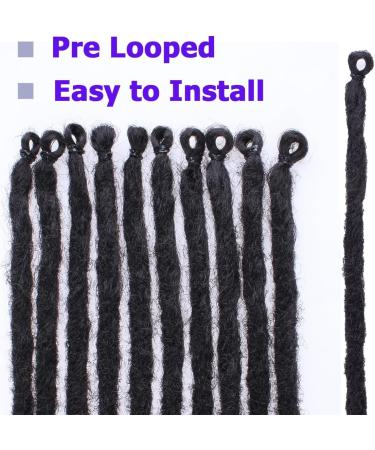 Leeven 24 Black Dreadlock Extensions - 40 Strands Soft Reggae Braid Locs | Synthetic Handmade Crochet Locs - 24 Inch - Buy Online on GoSupps.com