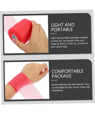 Buy Healeved Sports Skin Membrane Tape - 2 Rolls Self-Adhesive Pink Athletic Wrap for Hair & Skin Protection | Convenient Sponge Kit for Athletes - Buy Online on GoSupps.com