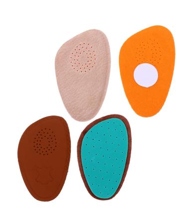 FOMIYES 4 Pairs Half Size Pad of Foot Inserts Front Palm Pad Half Sole Mat Anti Skid Insoles Metatarsal Cushion Sports Shoe Inserts Shoe Adhesive Pads High Heel Orthopedic Emulsion Women's