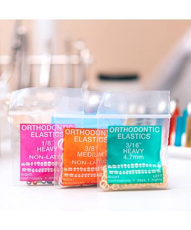 JMU 3/16 Inch Medium Orthodontic Elastics 500 Pack - Latex Free Dental Rubber Bands - Made in USA - Buy Online on GoSupps.com
