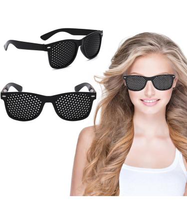 NODCOWS 2 Pack Pinhole Glasses - Perforated Raster Glasses for Eye Training & Relaxation | Foldable Grille Glasses for Clear Vision - Buy Online on GoSupps.com