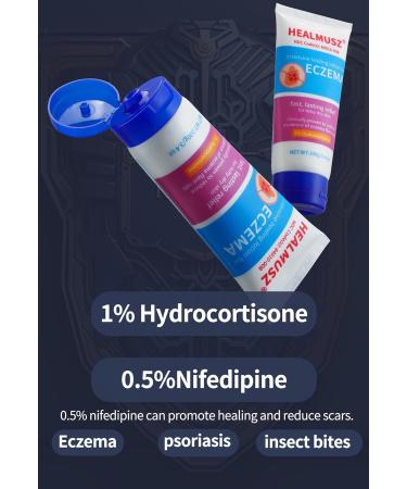 Eczema Treatment Cream - 1% Hydrocortisone & 0.5% Nifedipine - 3.40 oz Eczema Therapy - Fast Relief International Shipping - Buy Online on GoSupps.com