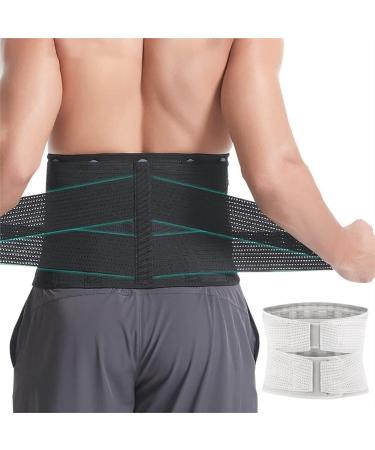 Back Brace Lumbar Support Adjustable Back Lumbar Support Belt Breathable Waist Brace Strap Lumbar Belt Waist Belt(Black Large) Large Black - Buy Online on GoSupps.com