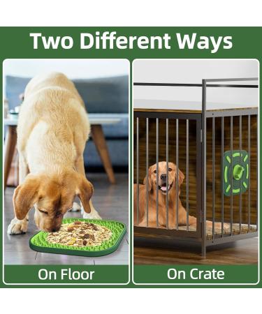 RUCACIO Licky Mats for Dogs and Cats Crate Lick Mat for Dog Anxiety Relief Dog Lick Mats Dog Slow Feeding Pad for Bathing Grooming and Training 1 Pack - Green - Buy Online on GoSupps.com