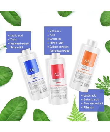 Crowsuggy Aqua Peeling Solution - Salon-grade Hydra Skin Scrub - 3 x 400ml Bottles - Buy Online on GoSupps.com