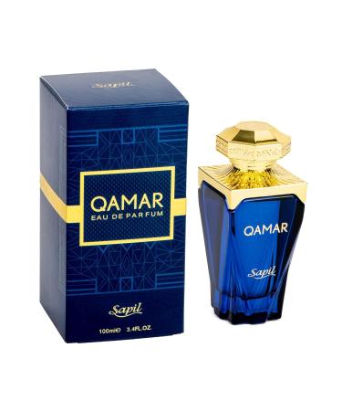 Sapil Qamar Perfume for Men and Women - Long-Lasting Dubai Perfume - Leather Oud Scent - 3.4oz EDP - Premium Dubai Cologne - Arabic Colonge for Men - Ideal Perfume for Daily Use