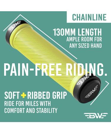 BW Chainline Grips: Dual Lock-On MTB Bike Handlebar Grips in Blue - Buy Online on GoSupps.com