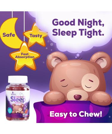 Nature's Nutrition Kids Sleep Gummies 2mg - Children's Sleep Gummy with Melatonin Non-Habit Forming Works with Natural Sleep Cycle Supports Calm & Drug-Free Natural Berry Flavor 60 Gummies - Buy Online on GoSupps.com
