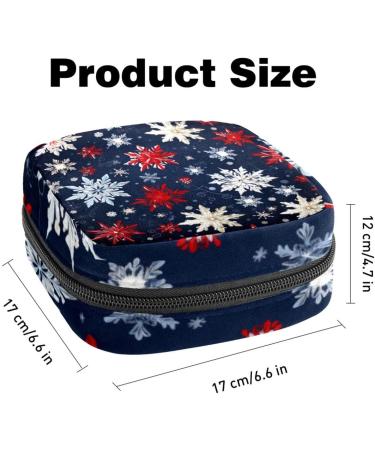 Muoooum Merry Christmas Pattern Menstrual Pad & Cup Pocket Bag for Women - Portable Teen Girls' Zip Pouch Color 7 (4.7x6.6) - Buy Online on GoSupps.com
