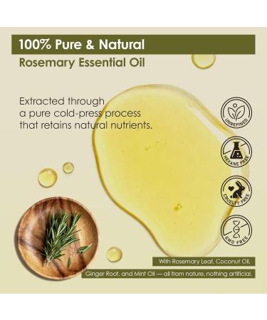 Gzarcwv Rosemary Essential Oil 60ml | Scalp Care & Hair Nourishing Oil | Plant-Based Formula for Stronger-Looking, Smoother Hair | Daily Scalp Massage & Hair Care - Buy Online on GoSupps.com
