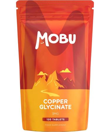 Copper Bisglycinate 3mg 120 Tablets Chelated Form Immune System Support Vegan UK Made GMP Approved MOBU