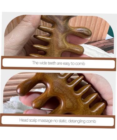 Combined Brake Head Massage & Care Camp Chamber - Wooden Wide Tooth Comb for Curly Hair | Ideal for Men - Buy Online on GoSupps.com