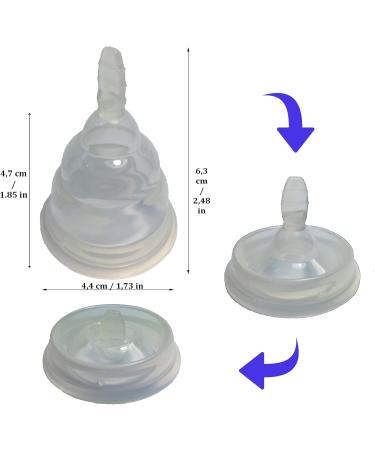 Buy Patented CE-Certified Menstrual Cup (X2) - Soft Foldable with Sterilizer & Transport Box - Hypoallergenic Silicone Size M - Buy Online on GoSupps.com