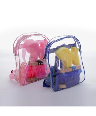 Kerbl Pink Transparent Grooming Backpack for Horses | Complete Horse Care Set & Tools - Model 321358 - Buy Online on GoSupps.com
